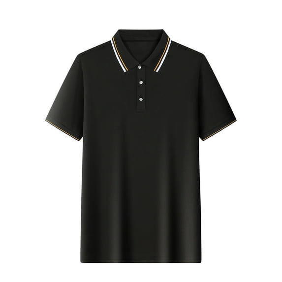 Aofany Plus Size Mens T Shirt Turndown Collar Short Sleeve Button Tops Casual Basic Pullover Blouse Sport Top