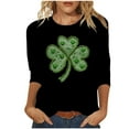 thumbnail image 1 of Aofany Plus Size T Shirts for Women St Patricks Day Shamrock Tee Holiday Casual Crew/V Neck 3/4 Sleeve Tops, 1 of 4