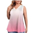 thumbnail image 1 of Aofany Plus Size Tank Tops for Women Flowy V Neck Women Shirts Loose Fit Summer Sleeveless Gradient Tops, 1 of 5