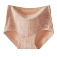 thumbnail image 1 of Aofany Plus Size Women Briefs Solid Color Comfortable High Waist Abdominal Underpants Breathable Lace Everyday Briefs, 1 of 3