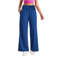 thumbnail image 1 of Aofany Plus Size Women Pants High Waisted Casual Sweatpant Elastic Waist Wide Leg Pants Stretch Workout Pants Running Joggers Yoga Sportswear with Pockets, 1 of 7