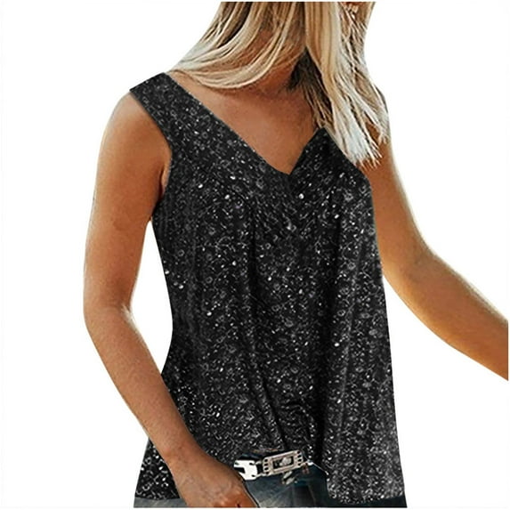 Aofany Plus Size Women V Neck Broken Flowers Tank Tops Sleeveless Leisure Summer Vest T-Shirt
