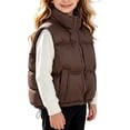 thumbnail image 1 of Aofany Puffer Vest for Toddler Kids Girls Zip up Stand Collar Sleeveless Thermal Warm Jacket Padded Lining Outerwear with Side Pockets 2-15 Years, 1 of 7