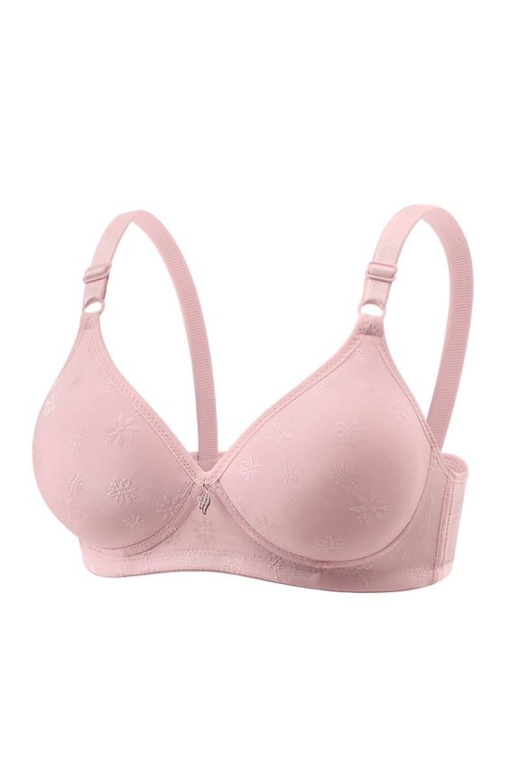 Push up Bars for Women Breathable Gatherd Bras Solid Color Plus Size Seamless Spaghetti Straps Support Wireless Bras, 36B/C-44B/C, Gifts for Women