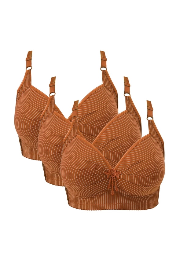 Push Up Bras for Women 3-Packs Full Coverage No Underwire T-Shirt Bra Padded Push Up Bra for Everyday Comfort, 36B/C-50B/C