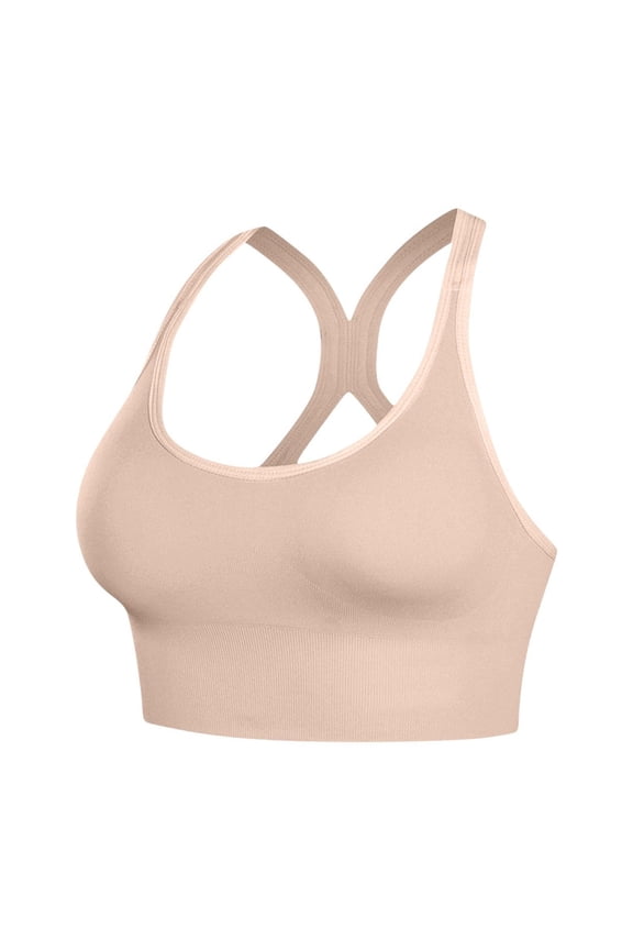 Racerback Sports Bras for Women, Padded Seamless High Impact Support for Yoga Gym Runing Workout Fitness