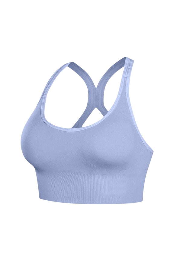 Racerback Sports Bras for Women, Padded Seamless High Impact Support for Yoga Gym Runing Workout Fitness