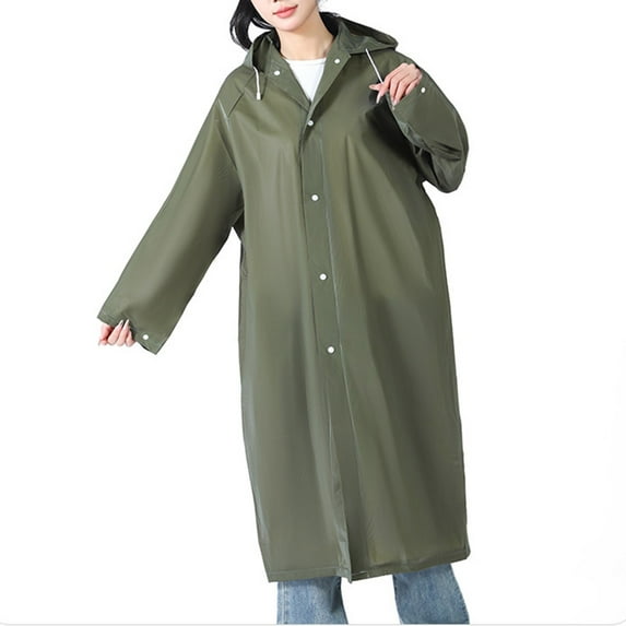 Aofany Rain Coat in Raincoat for Adults Portable Rain Cape Water-proof Outdoor Raincoat with Hood Transparent Raincoat for Camping, Hiking & Travel