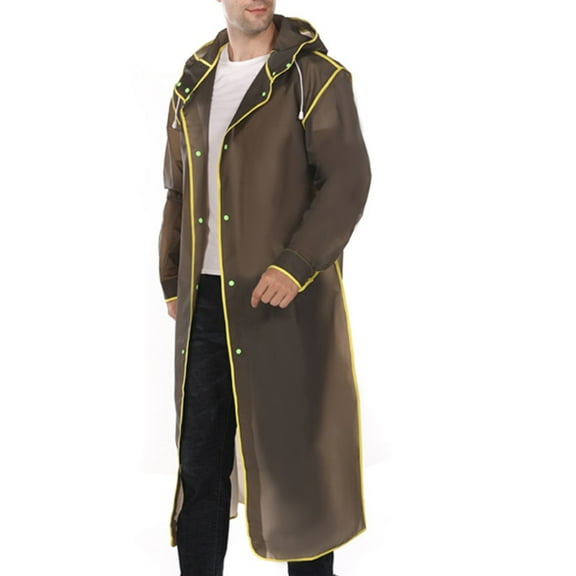 Aofany Rain Ponchos for Adults Reusable, EVA Raincoats for Women Men with Hood and Long Sleeves