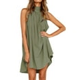 thumbnail image 1 of Aofany Savings Clearance Summer Dresses For Women 2024 Boho Dress Sundresses Beach Dresses Halter Dresses For Women Casual Summer Holiday Irregular Sleeveless Party Dress, 1 of 7