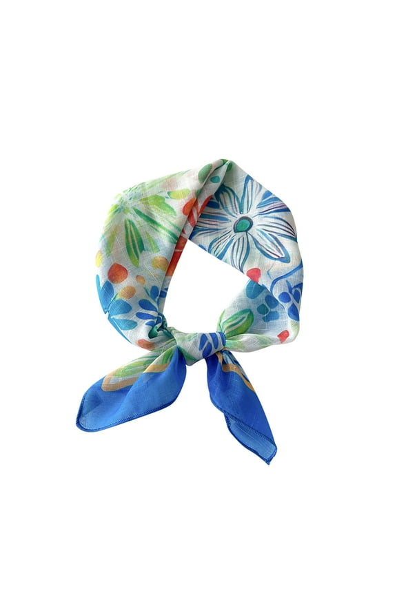 Scarf for Women Scarves Simulation Scarf Soft Kerchief Printing Women Silk Fashion Scarf
