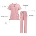 thumbnail image 1 of Aofany Scrub Sets For Man, Men's 2-Piece V-Neck Scrub Uniform Set - Short Sleeve Work Tee & Pants with Pockets, Solid Color, Comfort Fit, Four Seasons, 1 of 9