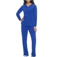 thumbnail image 1 of Aofany Scrubs Set For Women Long Sleeve V Neck Nursed Working T Shirts Top With Pocket And Long Pants Set Outfit Two Piece Outfits Lounge Sets For Women, 1 of 5