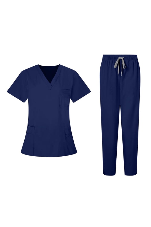 Scrubs Set for Women Nurse Uniform Jogger Suit Stretch Tank Top and Pants for Nurse Workwear