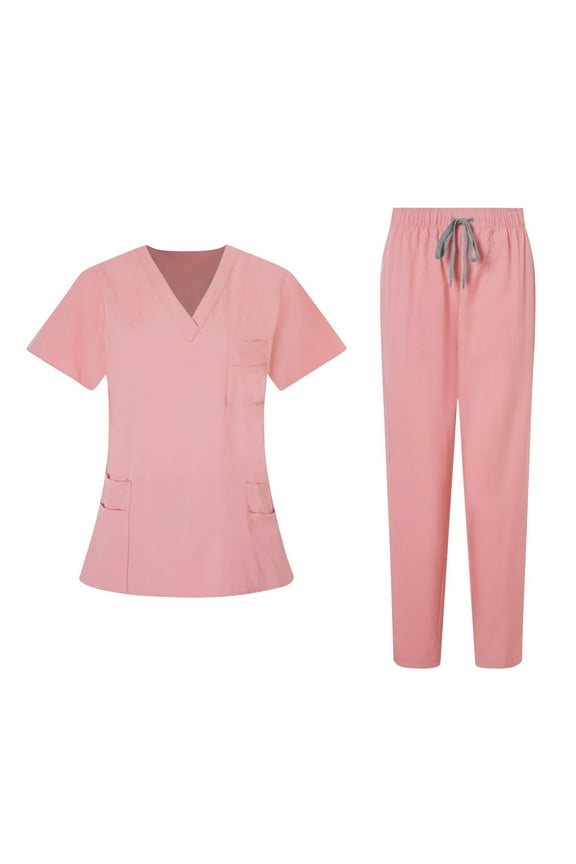 Scrubs Set for Women Nurse Uniform Jogger Suit Stretch Tank Top and Pants for Nurse Workwear