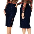 thumbnail image 1 of Aofany Sequin Buttock Skirts for Woman Solid Color Zipper Skirt High Waist Slit Package Hip Skirt, 1 of 6