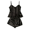 thumbnail image 1 of Aofany Sexy Satin Pajamas Set Silk Lingerie Women Sleepwear Top Shorts Homewear, 1 of 5