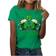 thumbnail image 1 of Aofany Short Sleeve Shirts for Women St Patricks Day Shirt Crewneck T-shirts 2025 Trendy Tops, 1 of 4
