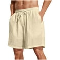 thumbnail image 1 of Aofany Shorts for Men Summer Casual Comfy Drawstring High Waisted Beach Shorts Mens Big and Tall Shorts with Pockets, 1 of 6