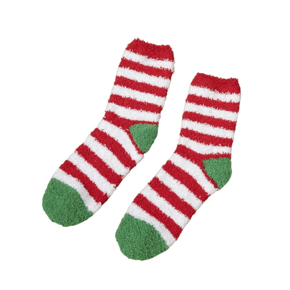 Aofany Socks for Women, Christmas Fuzzy Socks for Women Home Casual Sleeping Soacks Warm Cozy Slipper Socks Microfiber Fluffy Socks Christmas Gifts