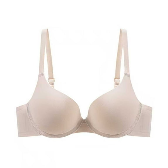 Aofany Solid Color Push Up Bra for Women Smoothing Adjustable Straps Bras Seamless Wire T-Shirt Bra, 34B/C-42B/C