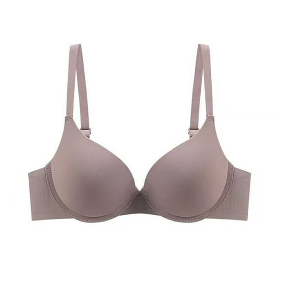 Aofany Solid Color Push Up Bra for Women Smoothing Adjustable Straps Bras Seamless Wire T-Shirt Bra, 34B/C-42B/C