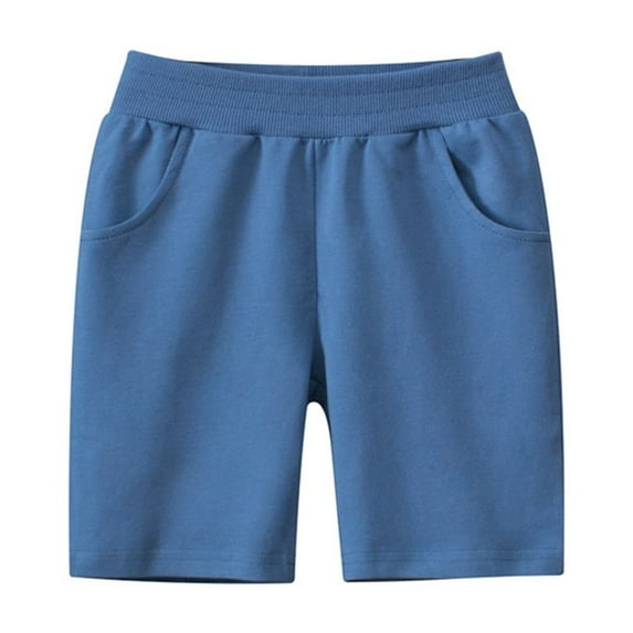 Aofany Summer Shorts for Children's Girls Solid Color Single Piece Short Trousers Cotton Comfy Sports Shorts Size 1-9Years