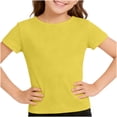 thumbnail image 1 of Aofany Summer Girls T-Shirts Short Sleeve,Toddler Kids Girl Comfortable Solid Color Crew Neck T-shirt Top, Toddler Shirts for Girls, 1-10T, 1 of 4