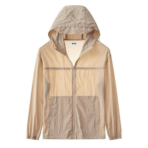 Aofany Summer Men's Hooded Fishing Shirt Sun Protection Shirts UV SPF T-Shirts UPF 50+ Long Sleeve Rash Guard for Swimming Sailing Hiking Quick Dry