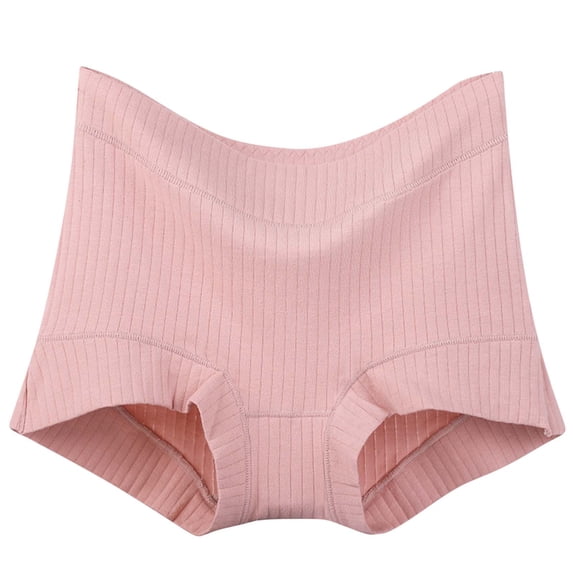 Aofany 2024! Womens Underwear, Women's Solid Plus Size XL-6XL Casual High Waisted Cotton Underwear Soft Panties Breathable Super Stretchy Briefs