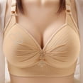thumbnail image 1 of Aofany 2024! for Womens Plus Size Bra,Woman's Printing Gathered Together Large Size Daily Bra Underwear No Rims, 1 of 5