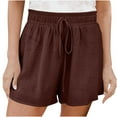thumbnail image 1 of Aofany Summer Shorts for Women Elastic High Waisted Drawstring Wide Leg Shorts Casual Loose Comfy Beach Lounge Shorts, 1 of 7