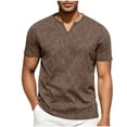 thumbnail image 1 of Aofany Summer T Shirt Men Solid Color Short Sleeve T-Shirts Casual V-Neck Big and Tall Mens Pullover Shirts, 1 of 6
