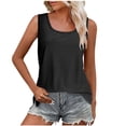 thumbnail image 1 of Aofany Summer Tank Tops for Women Round Neck Sleeveless Plus Size Tops Slit Side Stiching Womens Shirts, 1 of 8