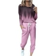 thumbnail image 1 of Aofany Sweat Suits for Women Jogging Suits Loose 2 Piece Sets Gradient Long Sleeve Tops Casual Pants Sweatsuit, 1 of 4