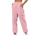 thumbnail image 1 of Aofany Sweatpants for Women Drawstring Baggy Multi-Pockets Cargo Trousers High Waist Athletic Fit Jogger Pants Lounge, 1 of 4