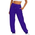 thumbnail image 1 of Aofany Sweatpants for Women Drawstring Baggy With Pockets Cargo Trousers High Waist Athletic Fit Jogger Pants Lounge, 1 of 4