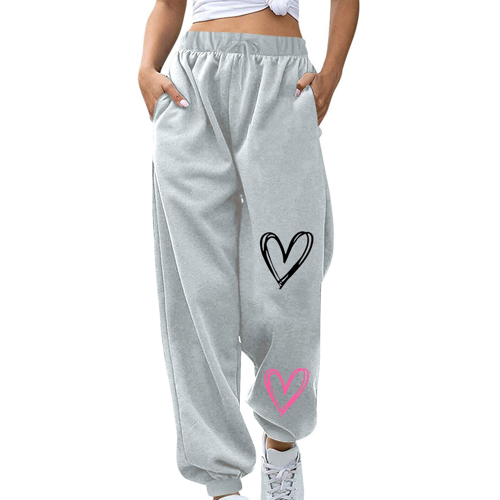 Gym Trouser For Ladies 2026.Aofany Sweatpants for Women with Pockets Elastic Waist Drawstring Pants ...