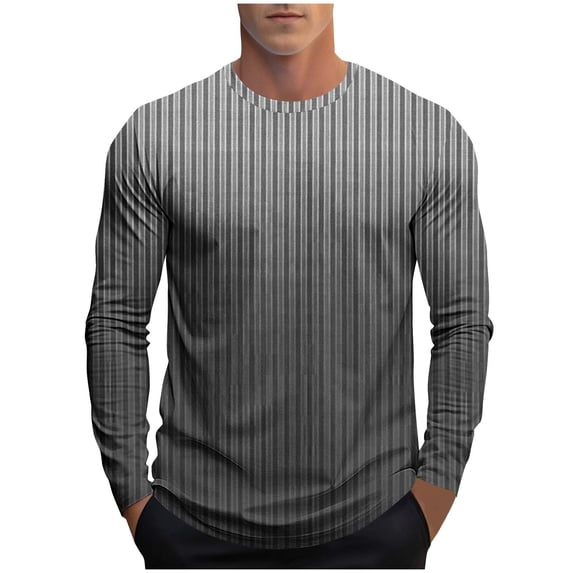 Aofany T-Shirts For Men Men's Tshirts Men Gradient Crew Neck Long Sleeve Summer Casual Tees Tops Mens T Shirt