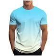 Aofany T-Shirts For Men Men's Tshirts Men Gradient Crew Neck Short ...
