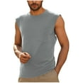 thumbnail image 1 of Aofany Tank Tops Men Mens Breathable Sleeveless T Shirt Tops Slim Summer Round Neck Mens Tank Top with Pockets, 1 of 5