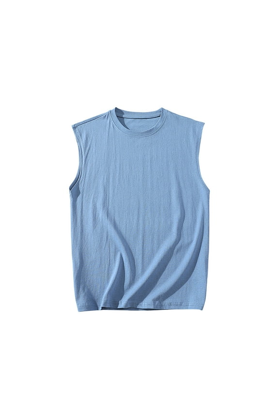 Tank Tops Men Mens Breathable Sleeveless T Shirt Tops Slim Summer Round Neck Mens Tank Top with Pockets