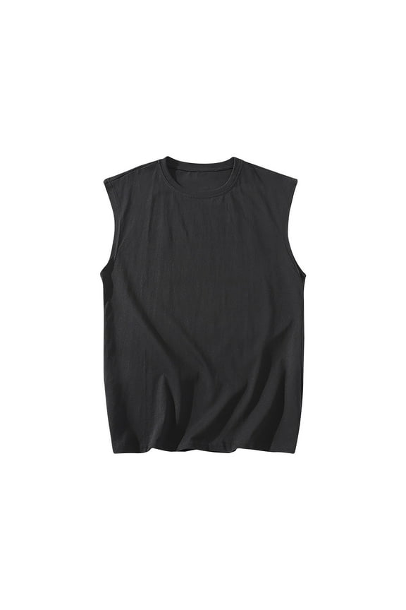 Tank Tops Men Mens Breathable Sleeveless T Shirt Tops Slim Summer Round Neck Mens Tank Top with Pockets