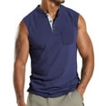 thumbnail image 1 of Aofany Tank Tops for Men Big and Tall Plus Size Sleeveless V Neck Loose T Shirts with Pockets Casual Solid Lightweight Pullover Muscle T-Shirts, 1 of 4