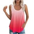 thumbnail image 1 of Aofany Tank Tops for Women Summer Sleeveless Gradient Blouse Eyelet Embroidery Flowy Shirts Scoop Neck Loose Tunic Tops, 1 of 5