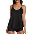 thumbnail image 1 of Aofany Tankini Swimsuits for Women Loose Fit Solid Modest 2 Piece Bathing Suits, 1 of 8