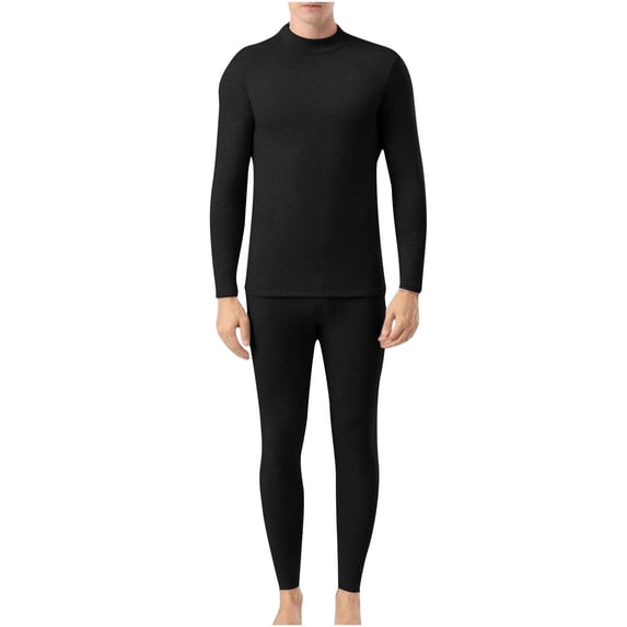 Aofany Thermal Underwear Set for Men Seamless Lightweight Long Johns Long Sleeve Warm Base Layer Top Bottom Set