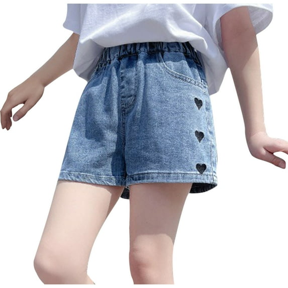 Aofany Toddler Baby Girls Denim Shorts Summer Cute Loose Comfy Jeans Shorts for Girls Size 3-14 Years