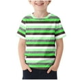thumbnail image 1 of Aofany Toddler Boys Girls Solid Short-Sleeve Tee Shirts Casual Crew Neck Stripes T-Shirt for Boys Girls 2-13T, 1 of 3