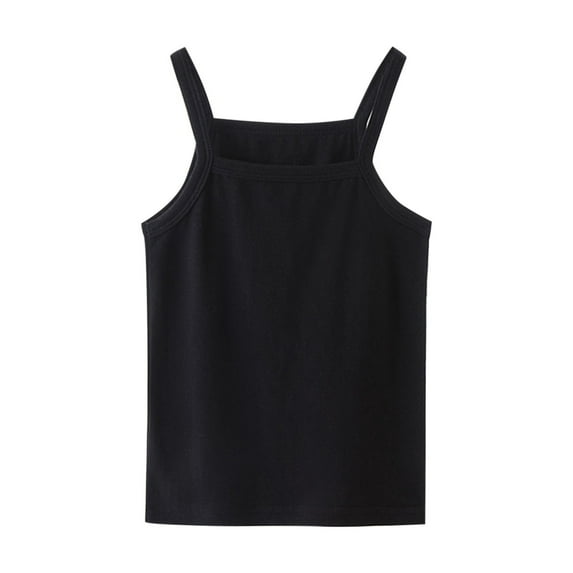 Aofany Toddler Girls Camisole Tops Solid Color Tank Top Sleeveless Sports Tshirts Summer Kids Casual Daily Tees 3-14T